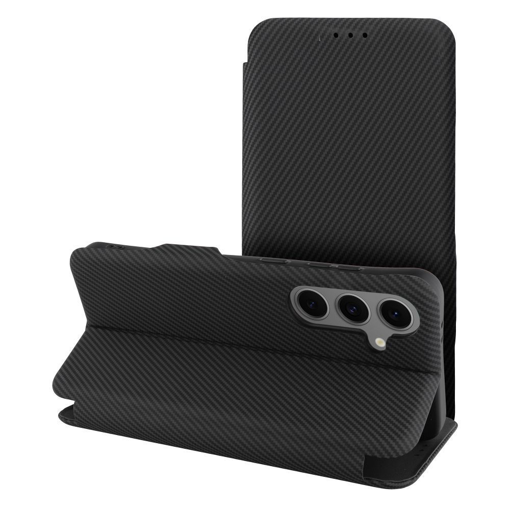 Folio Side Magnet Book Case Samsung A15 tok, fekete