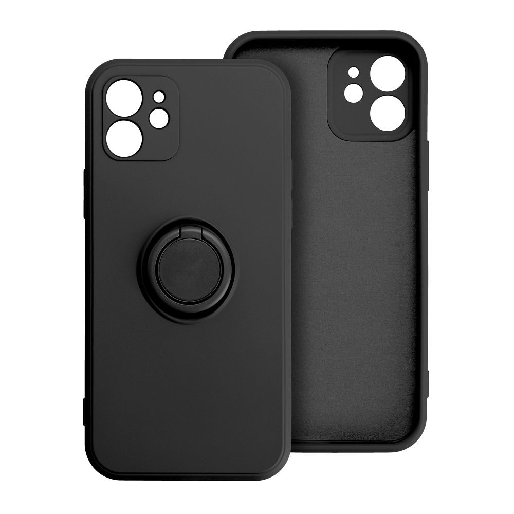 Silicone Ring Case iPhone 16 Plus tok, fekete