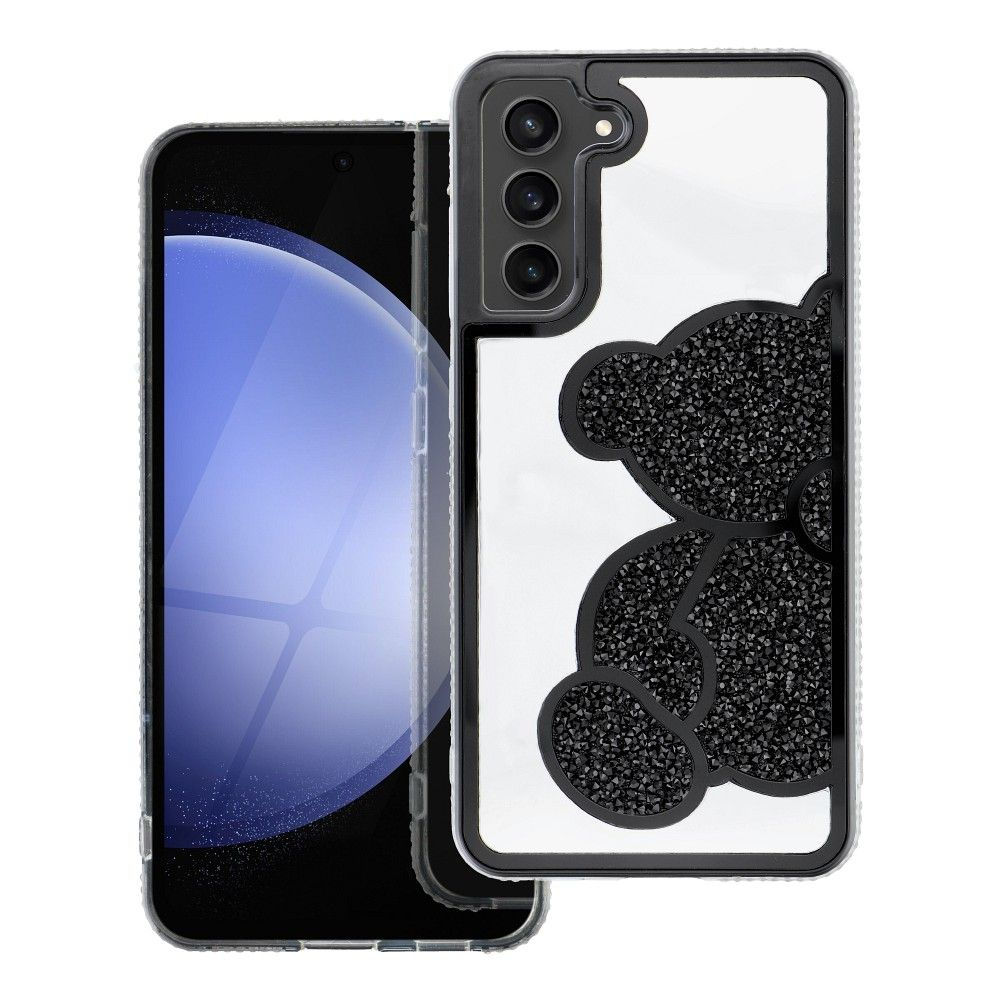 Teddy Bear Case Samsung S25 Edge tok, fekete
