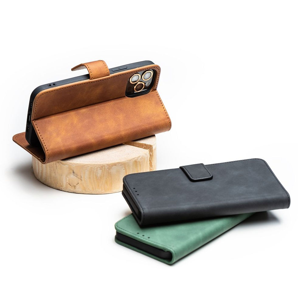Indexkép: Tender Book Case Xiaomi Redmi Note 13 Pro / Poco M6 Pro 4G tok, barna