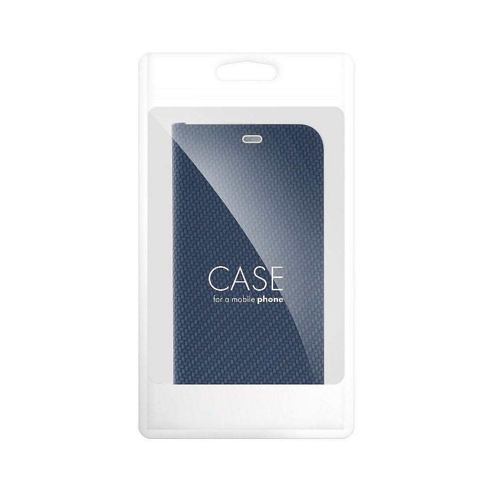 Indexkép: Luna Book Carbon Case Samsung A14 4G / A14 5G tok, kék