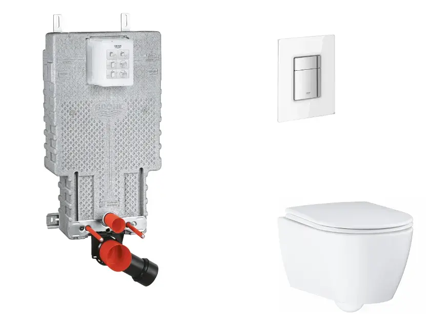 Grohe Uniset - Készlet fali beépítéshez, WC, SoftClose ülőkével és Skate