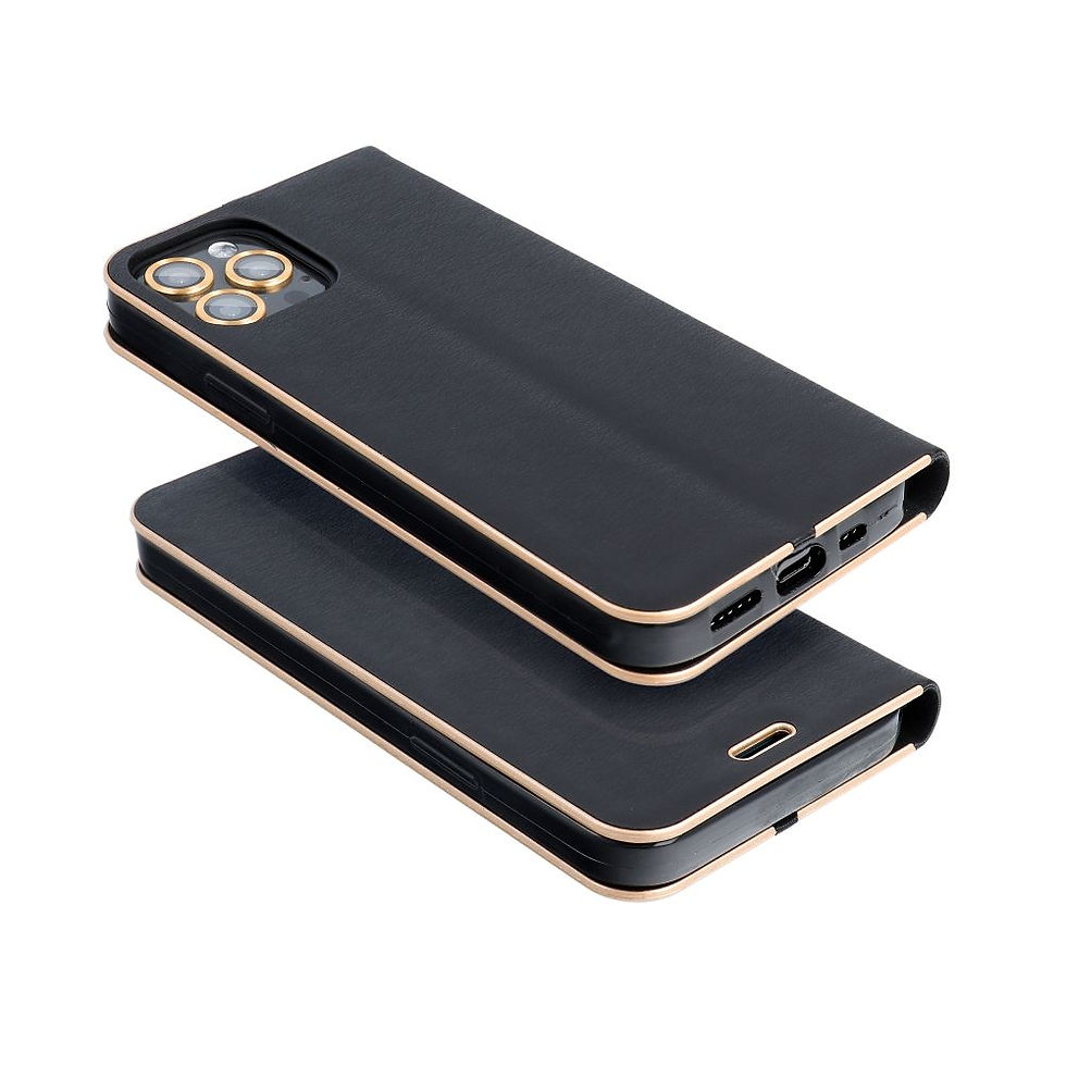 Indexkép: Luna Book Gold Case Xiaomi Redmi Note 15 tok, fekete