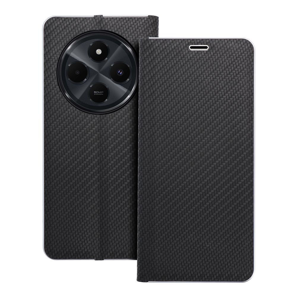 Luna Book Carbon Case Xiaomi Redmi 14C tok, fekete