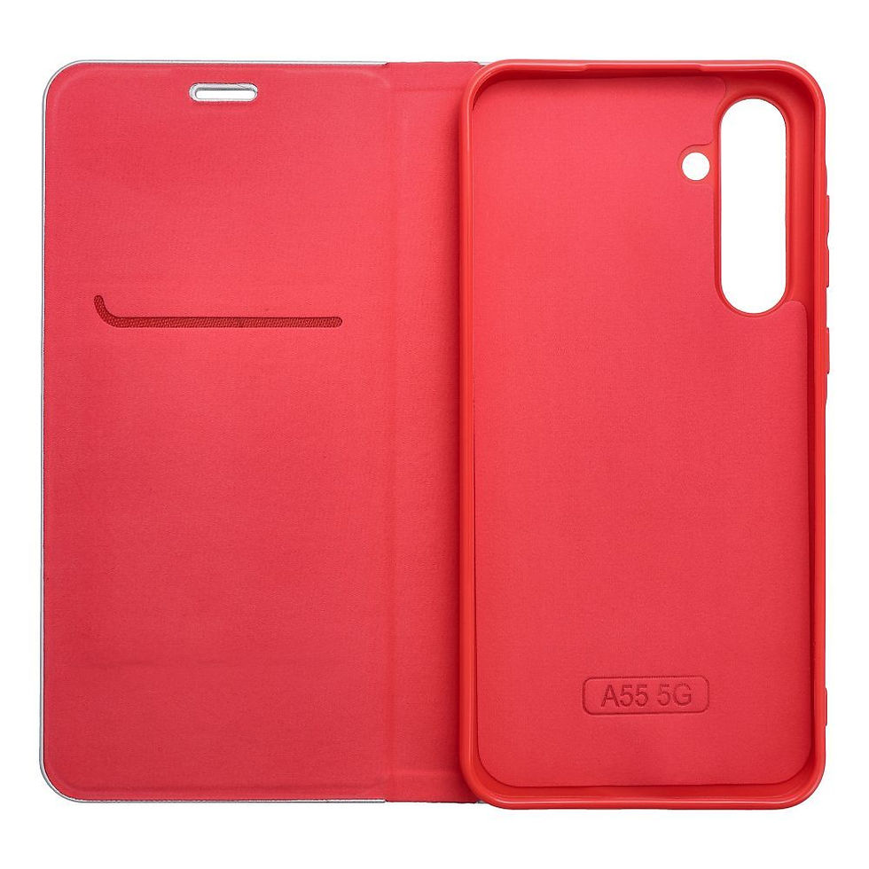 Indexkép: Luna Book Carbon Case Samsung A51 tok, piros