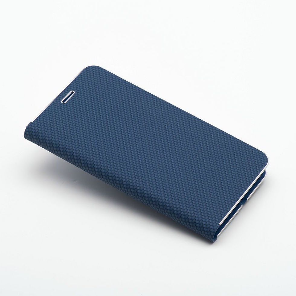 Indexkép: Luna Book Carbon Case Samsung A56 5G tok, kék