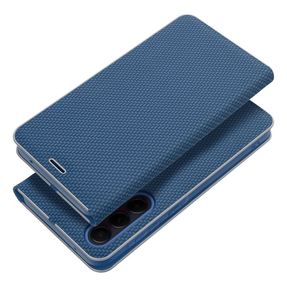Luna Book Carbon Case Samsung A05S tok, kék