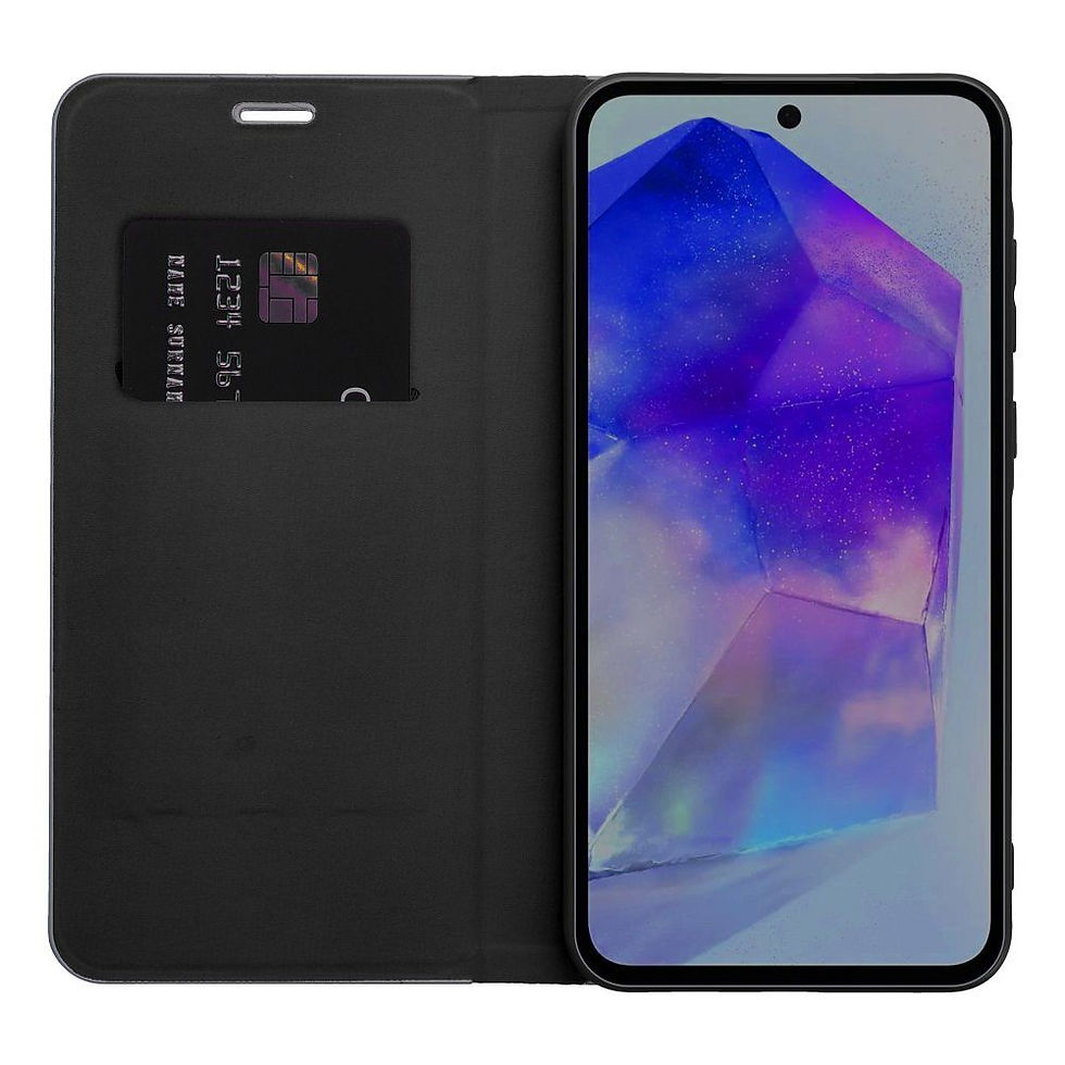 Indexkép: Luna Book Carbon Case Samsung A7 2018 tok, fekete