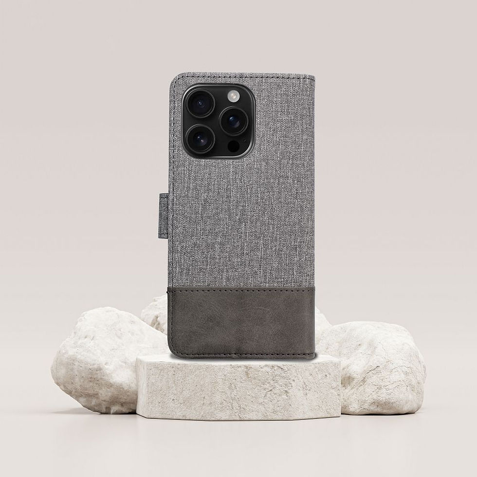 Indexkép: Gomma Book Case Xiaomi Redmi Note 14 Pro / Pro Plus tok, szürke