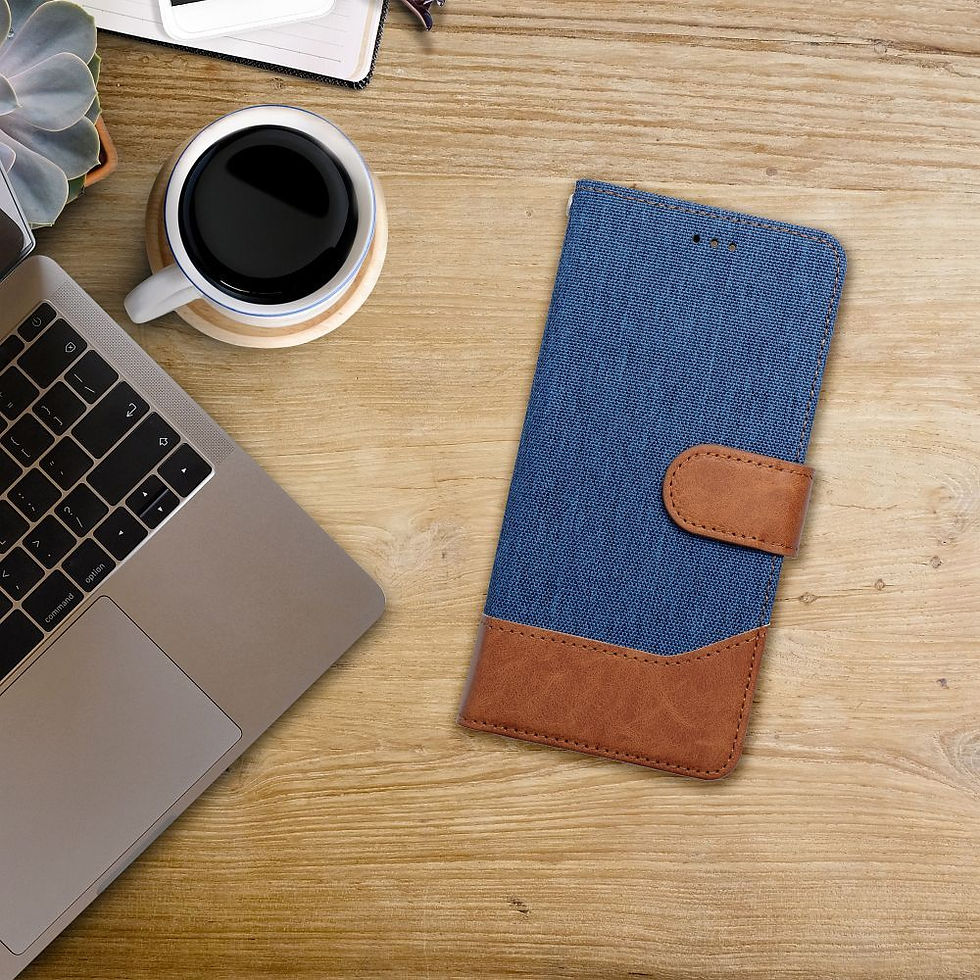 Indexkép: Jeans Book Case Samsung A35 5G tok, kék