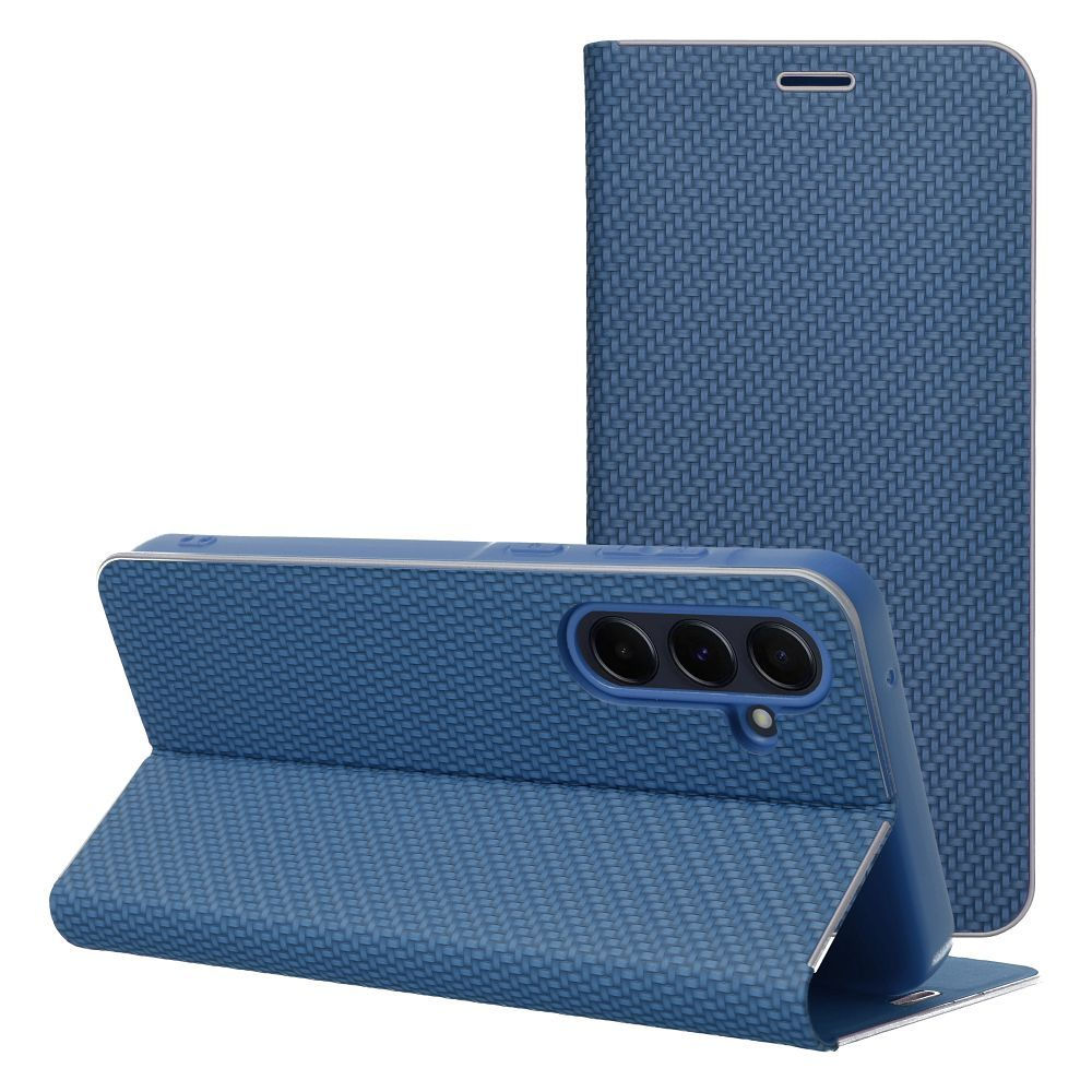 Luna Book Carbon Case Samsung A17 tok, kék