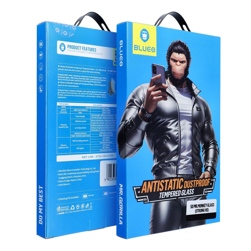 5D Mr. Monkey Glass - Samsung Galaxy A54 5G fekete (Anti-Static Strong HD)