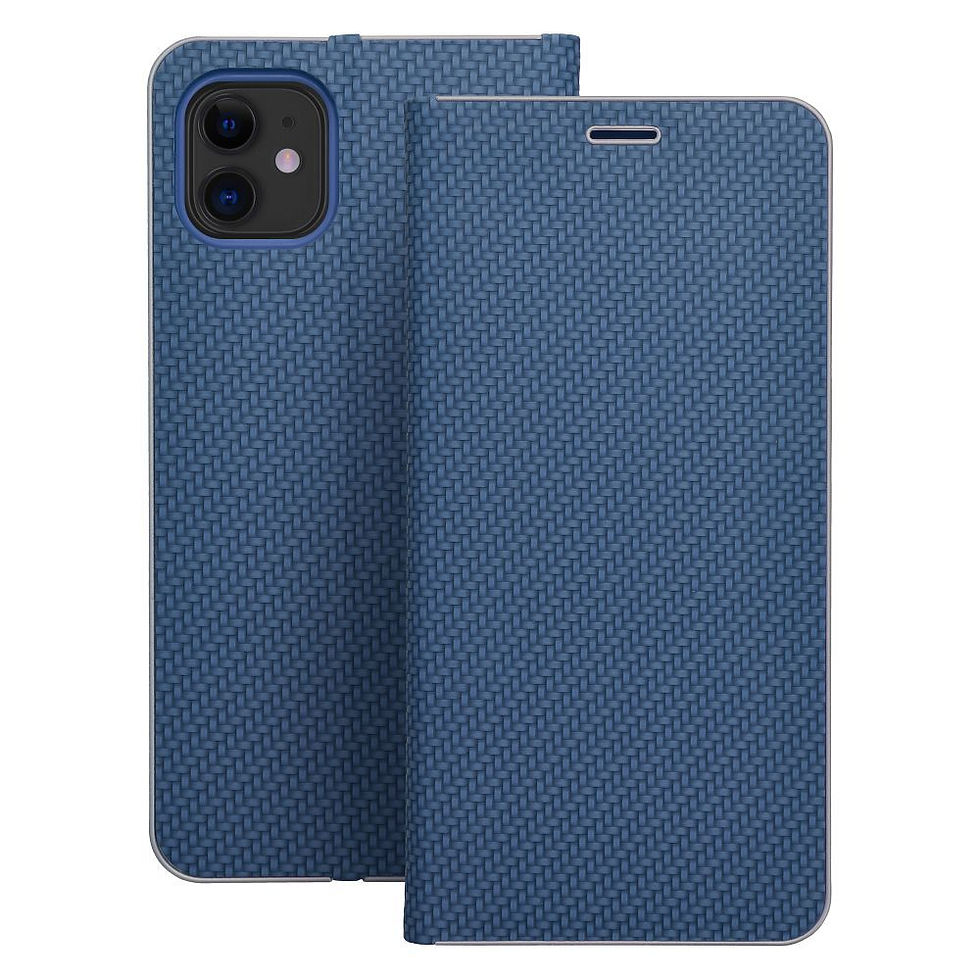 Indexkép: Luna Book Carbon Case iPhone 14 tok, kék