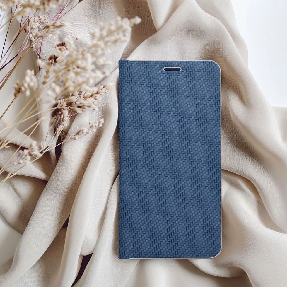 Indexkép: Luna Book Carbon Case iPhone 11 tok, kék