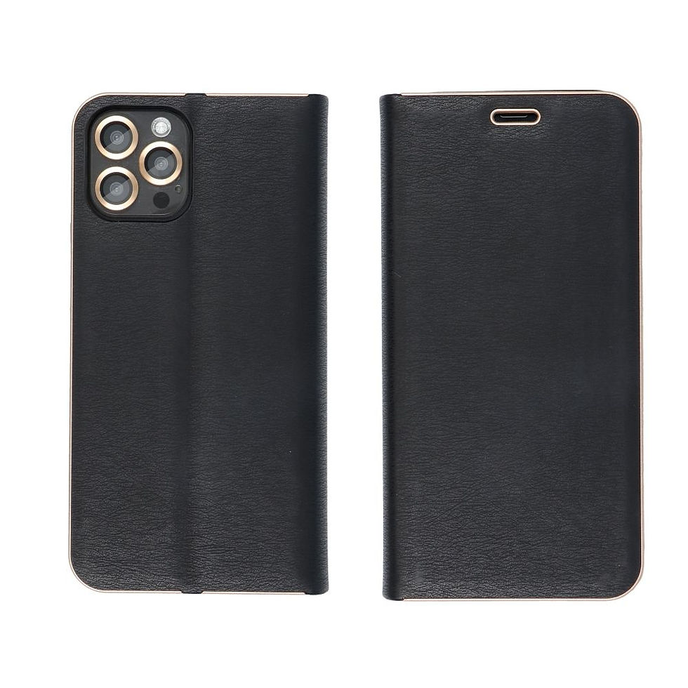 Indexkép: Luna Book Gold Case Xiaomi Redmi Note 15 Pro tok, fekete