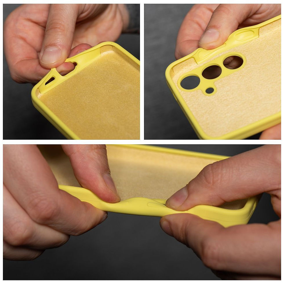 Indexkép: Silicone 2mm Case Samsung A55 5G tok, sárga