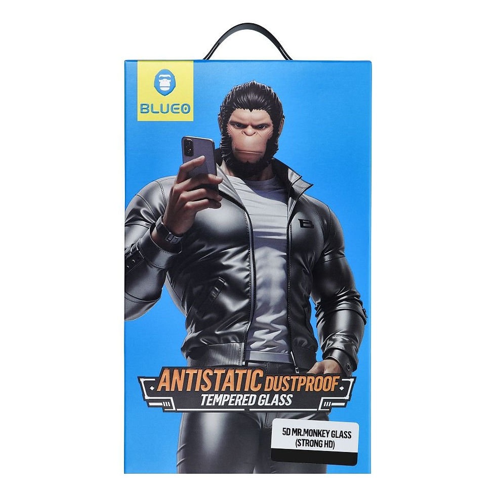 Indexkép: 5D Mr. Monkey Glass - Apple iPhone 16 Pro Max fekete (Anti-Static Strong HD)