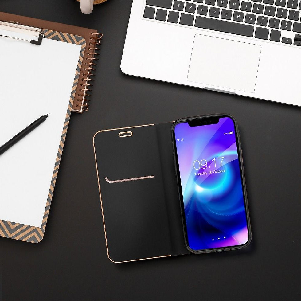 Indexkép: Luna Book Gold Case Xiaomi Redmi 9AT / Redmi 9A tok, fekete