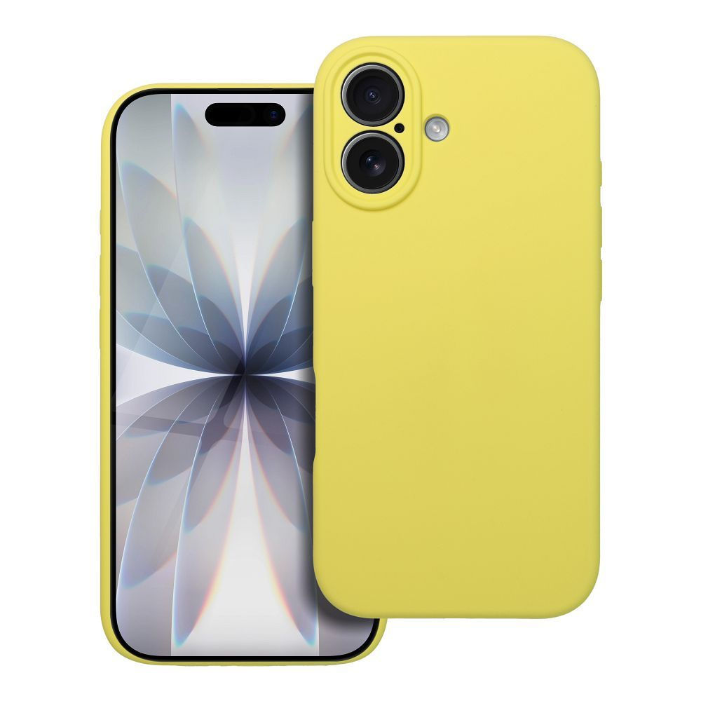 Silicone 2mm Case iPhone 17 tok, sárga