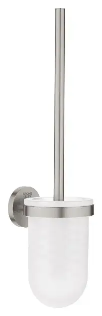 Grohe QuickFix Start - Falra szerelhető WC-kefe, tartóval, üveg/szuperacél
