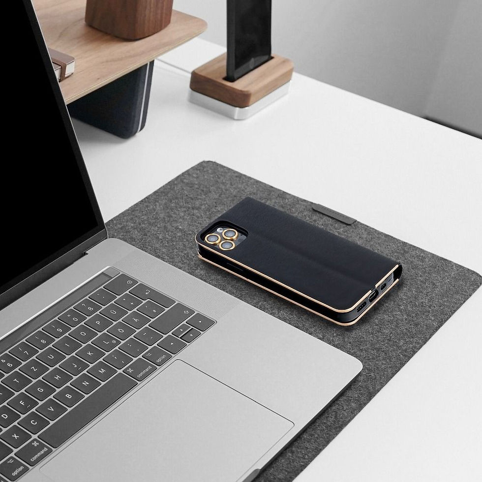 Indexkép: Luna Book Gold Case Samsung A50 tok, fekete