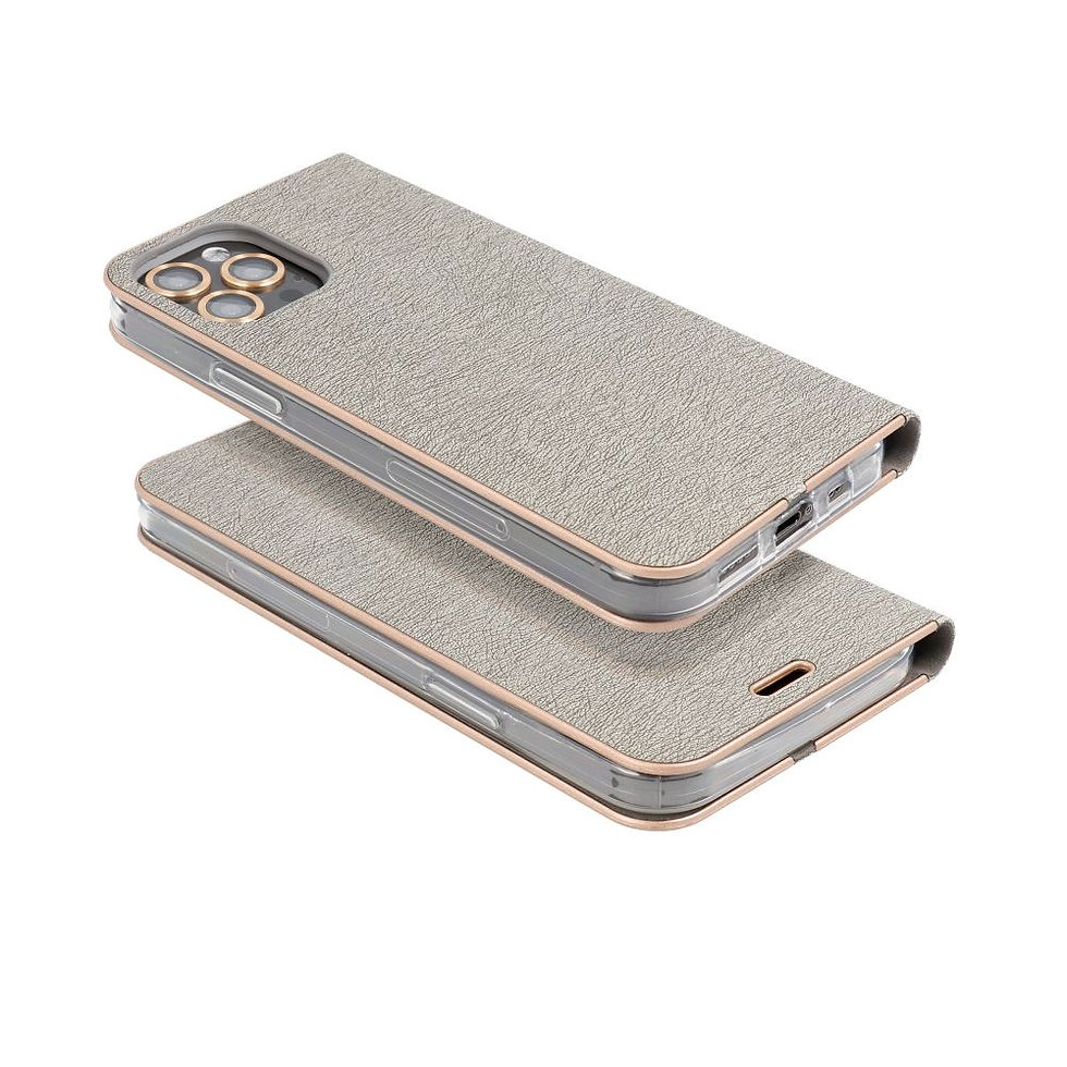 Indexkép: Luna Book Gold Case iPhone 16E (SE 4 2025) tok, ezüst