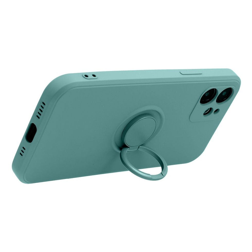 Indexkép: Silicone Ring Case iPhone 15 tok, zöld