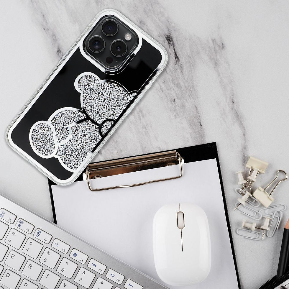Indexkép: Teddy Bear Case iPhone 14 Pro tok, ezüst