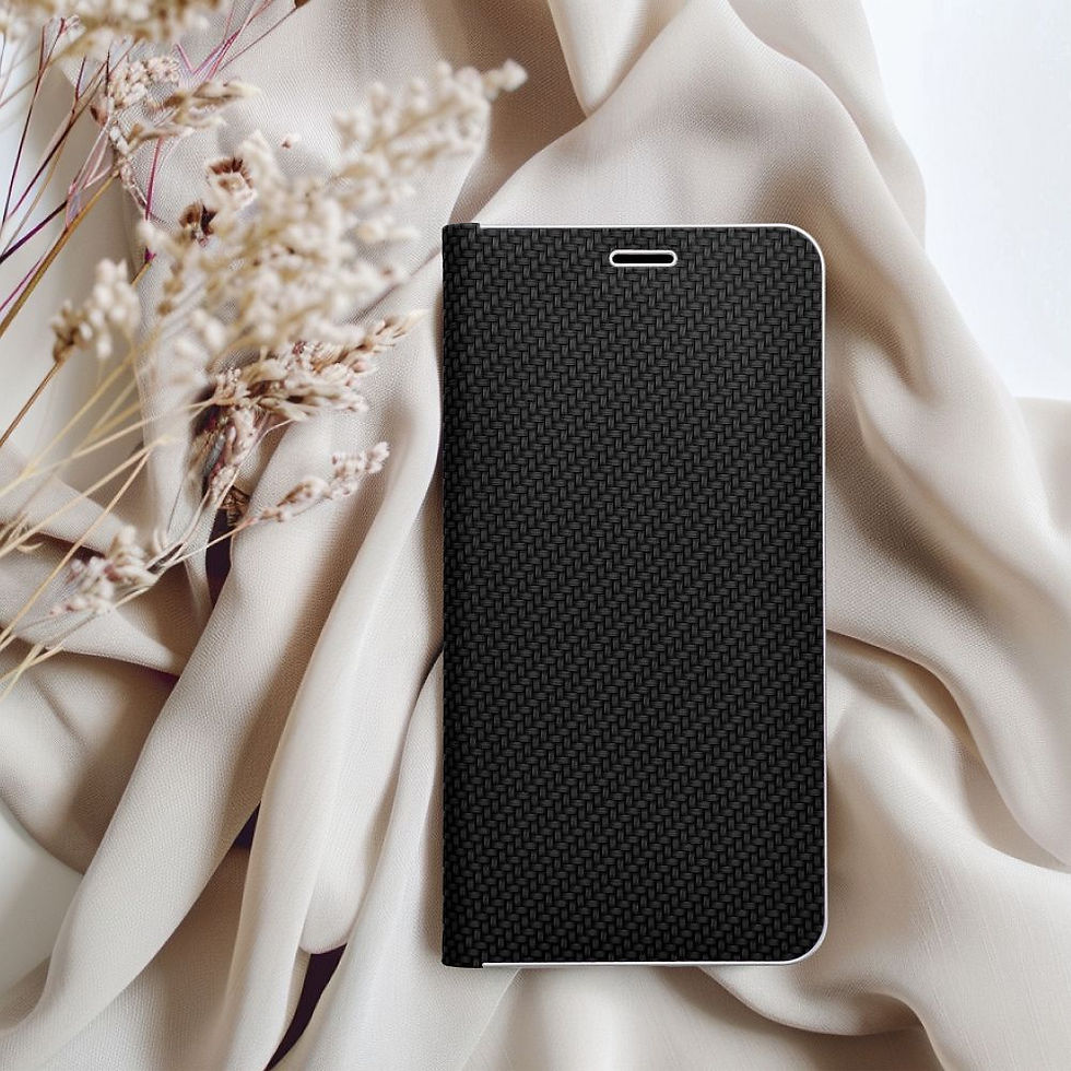 Indexkép: Luna Book Carbon Case iPhone 17 Air tok, fekete