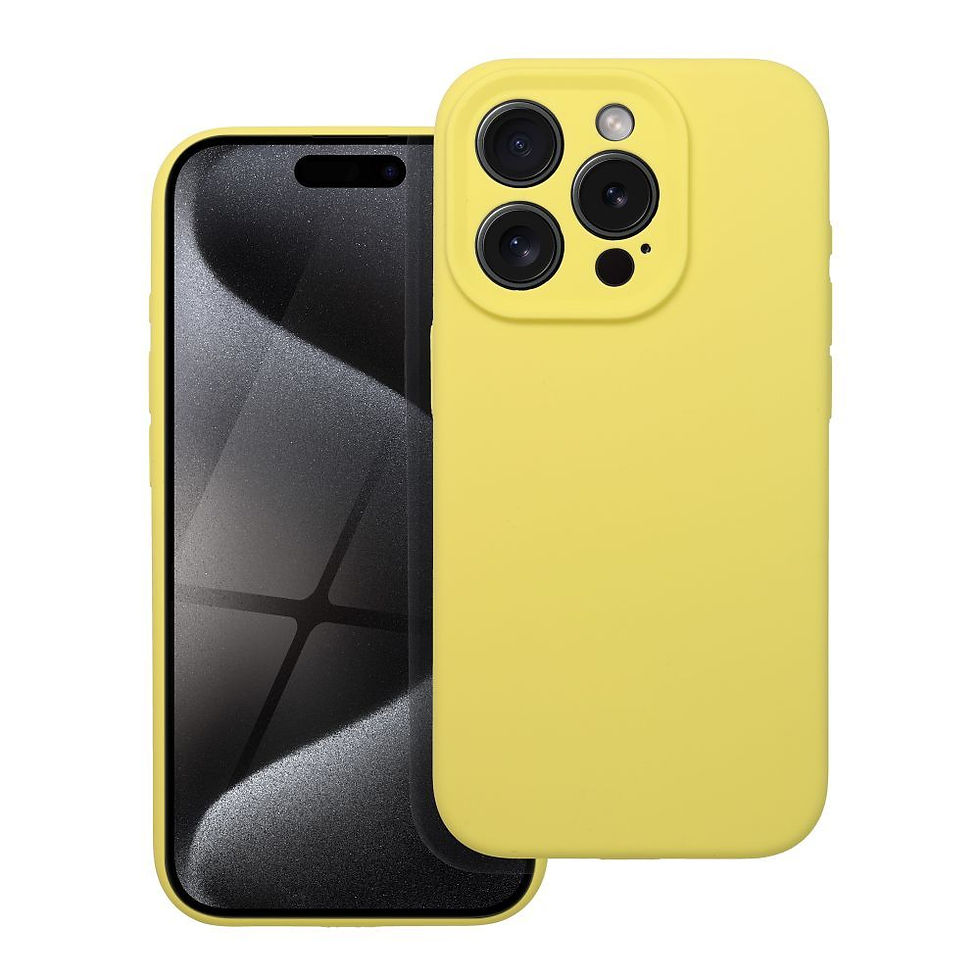 Indexkép: Silicone 2mm Case iPhone 16 Pro tok, sárga