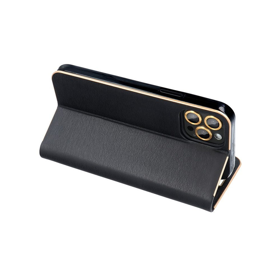 Indexkép: Luna Book Gold Case iPhone 16 Pro Max tok, fekete