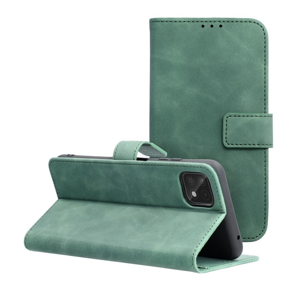 Tender Book Case Samsung A22 5G tok, zöld