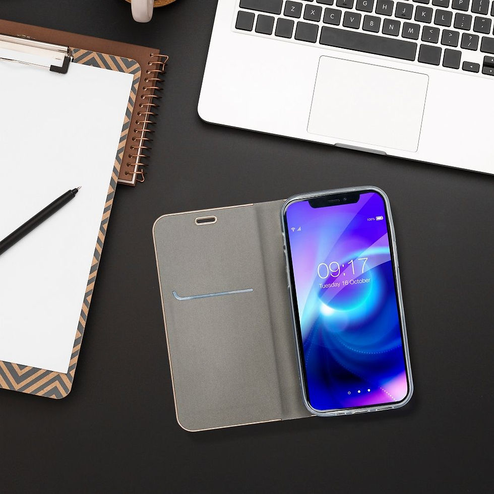 Indexkép: Luna Book Gold Case Xiaomi Redmi Note 14 Pro tok, ezüst