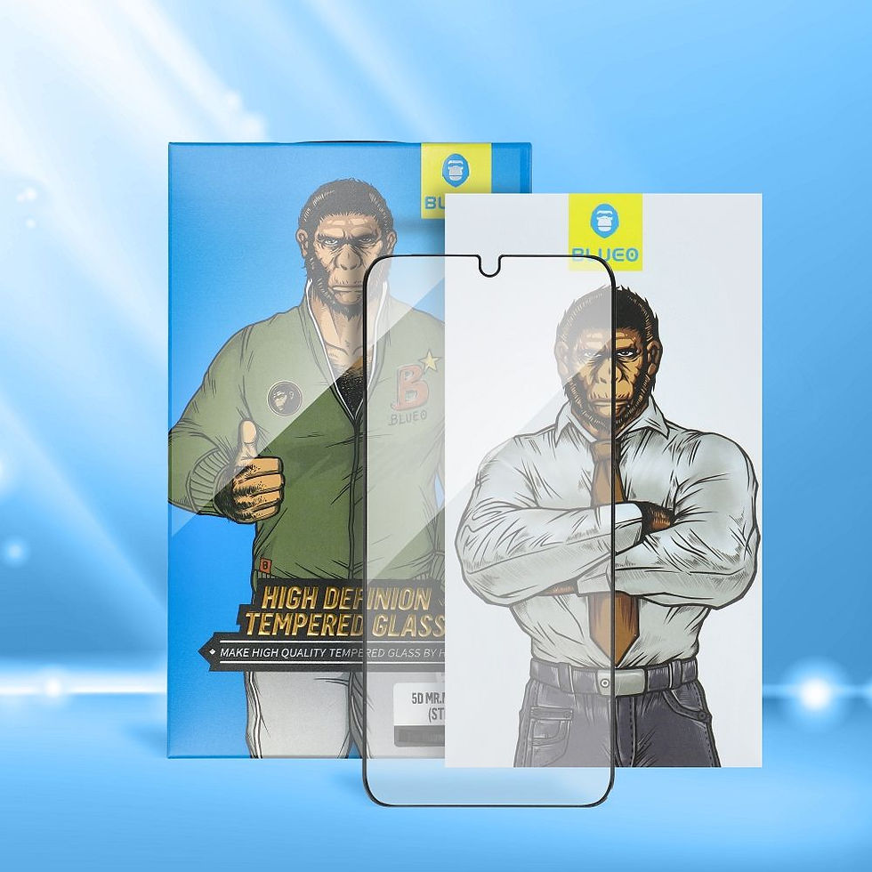 Indexkép: 5D Mr. Monkey Glass - Apple iPhone 17 Air fekete (Anti-Static Strong HD)