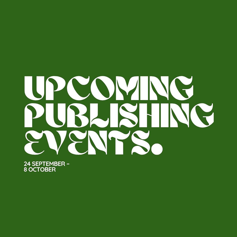 Upcoming Publishing Events (24 September – 8 October)