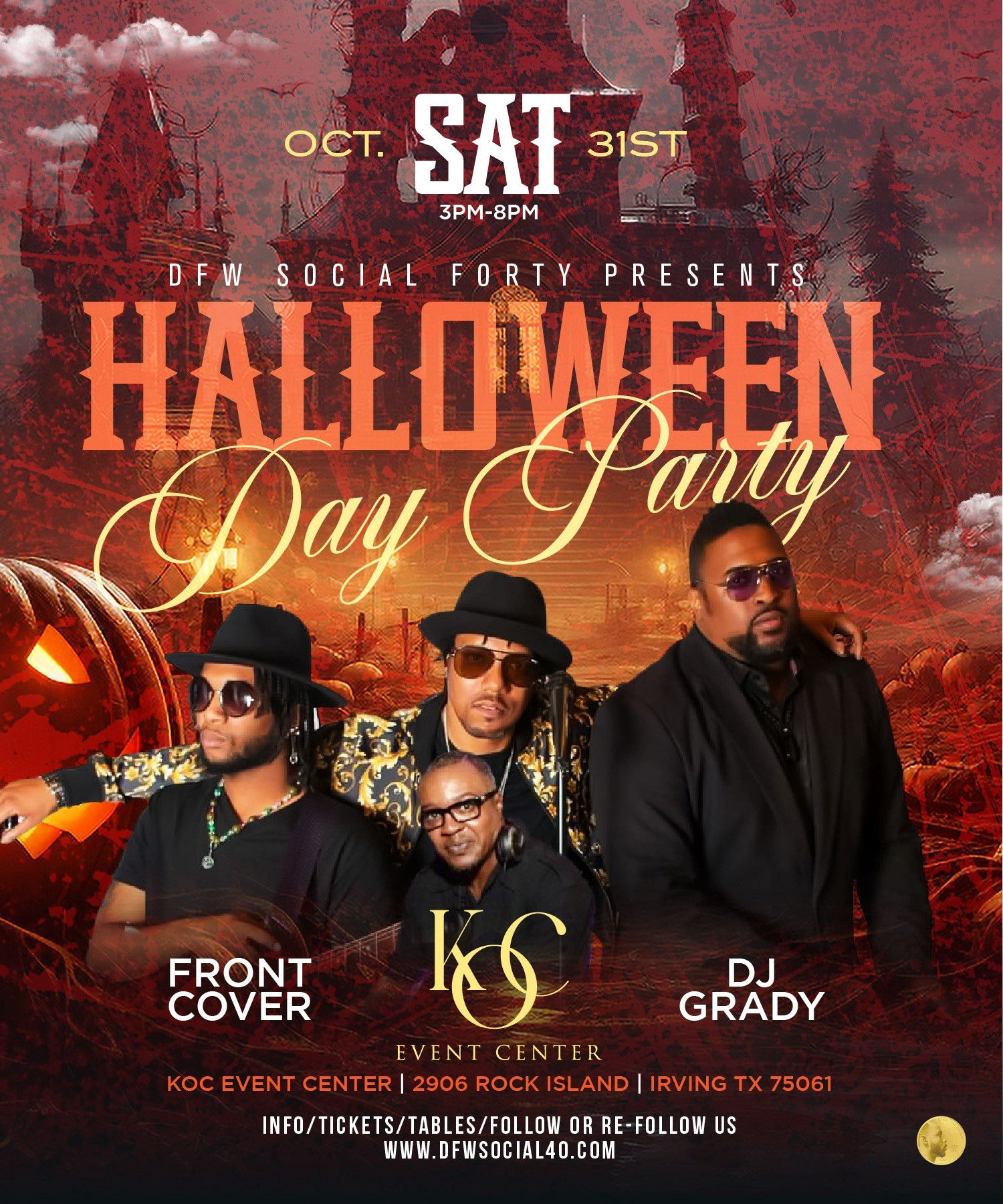 $35 Single Seat/1 Admin Pass-Oct 31th