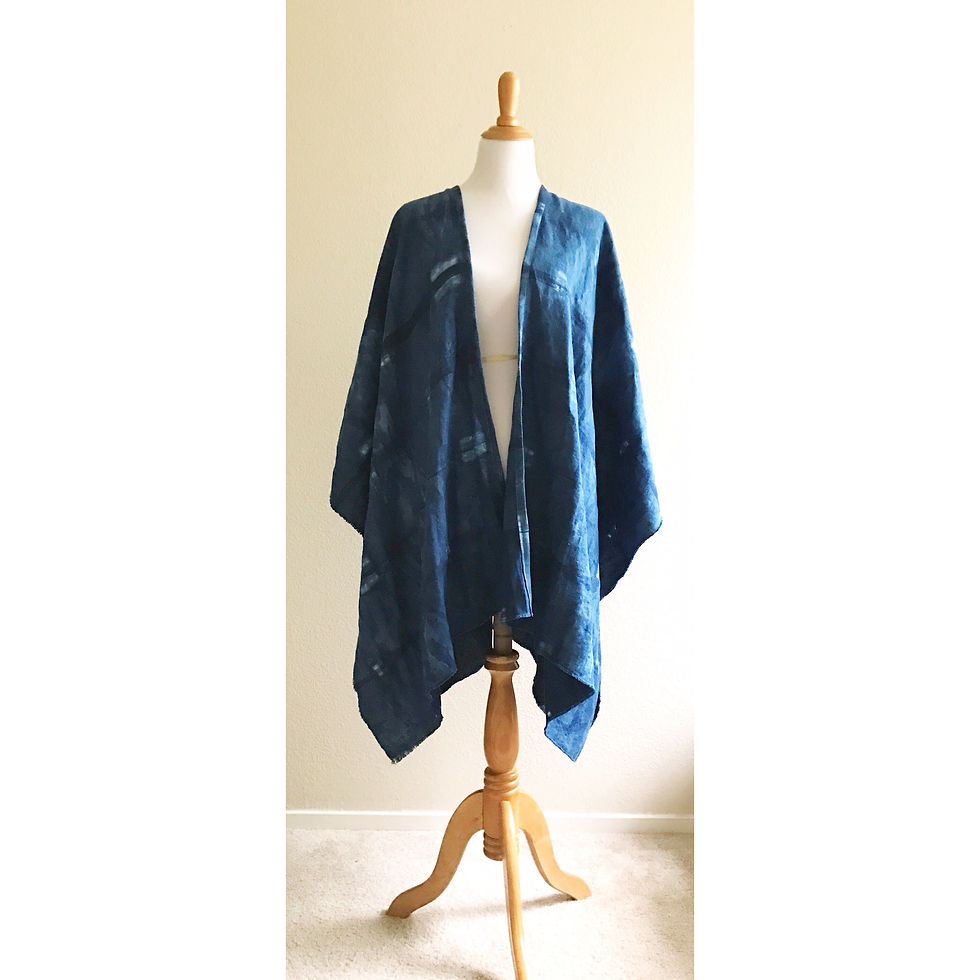 Thumbnail: Indigo Ruana Wrap Shawl