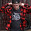 Thumbnail: Lee Johnston Wearing Red Torpedo Road Tested Men's Anthracite Tee Showing Front Design Casual with Red Flannel