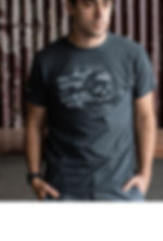 Ton-Up Ace Cafe London Thrills & Spills Men's Tee Front Design
