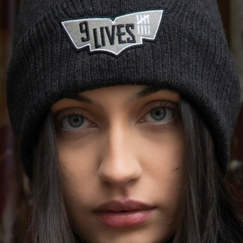 Red Torpedo 9 Lives Patch sewn on beanie
