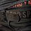 Thumbnail: Red Torpedo Black Leather Belt Logo Detail