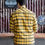 Thumbnail: Mean Bird Roll Free Men's Flannel Mustard Yellow and Black Long- Sleeve Button-Up Shirt