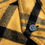 Thumbnail: Mean Bird Roll Free Men's Flannel Mustard Yellow and Black Long- Sleeve Button-Up Shirt Branded Button Detail