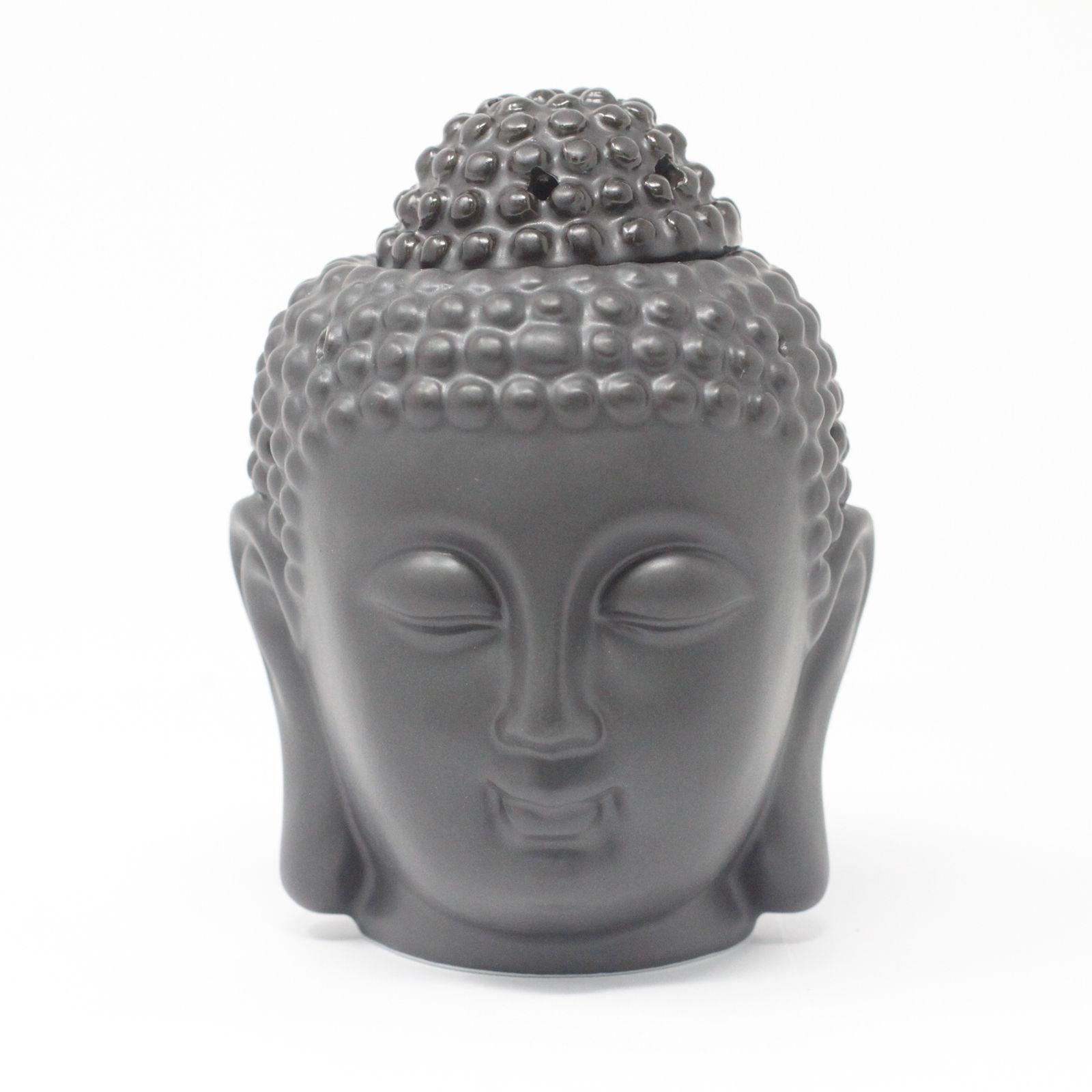 Buddha Head Oil Burner - Grey