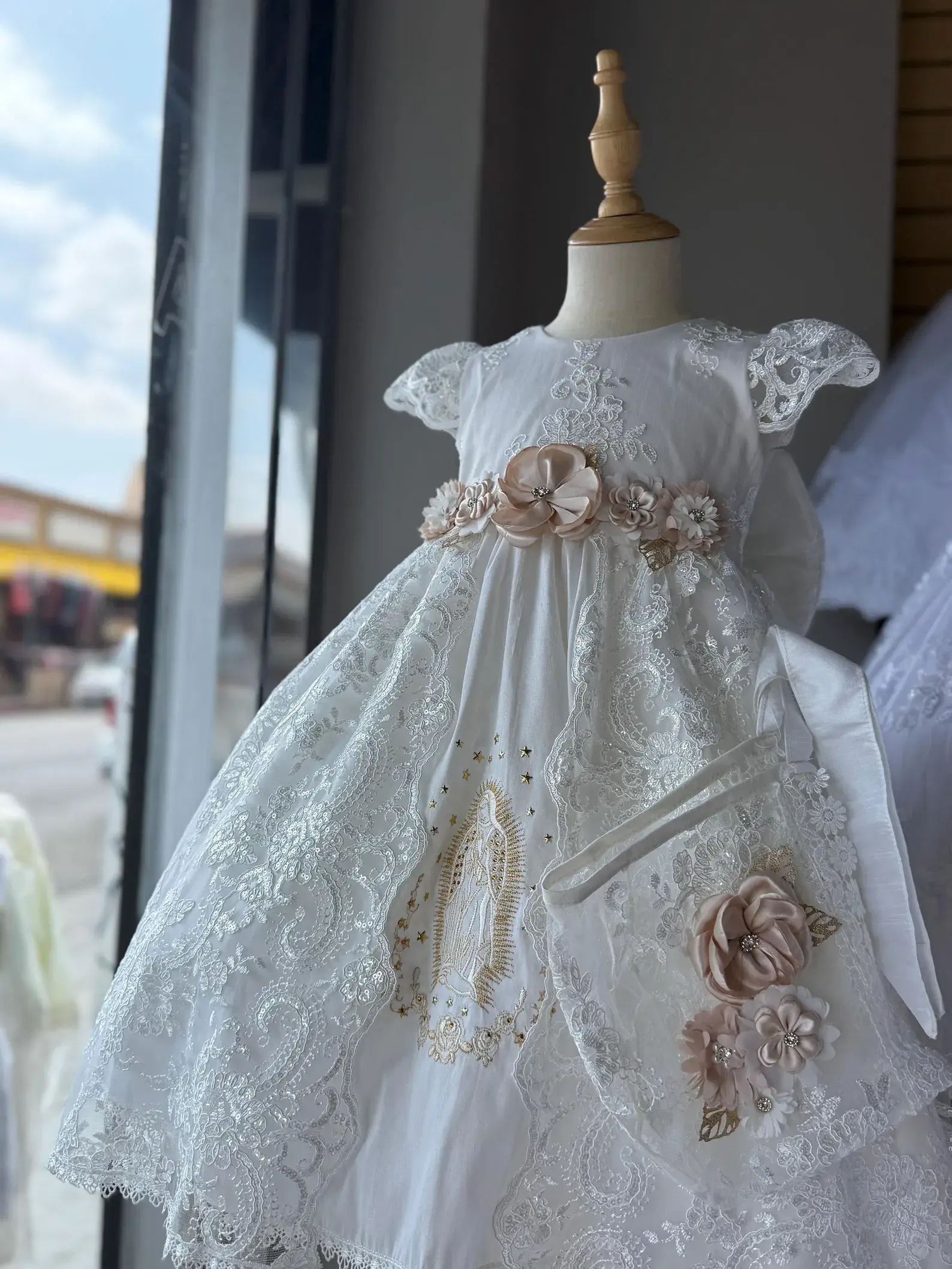 Ivory Dress with the virgencita and tail