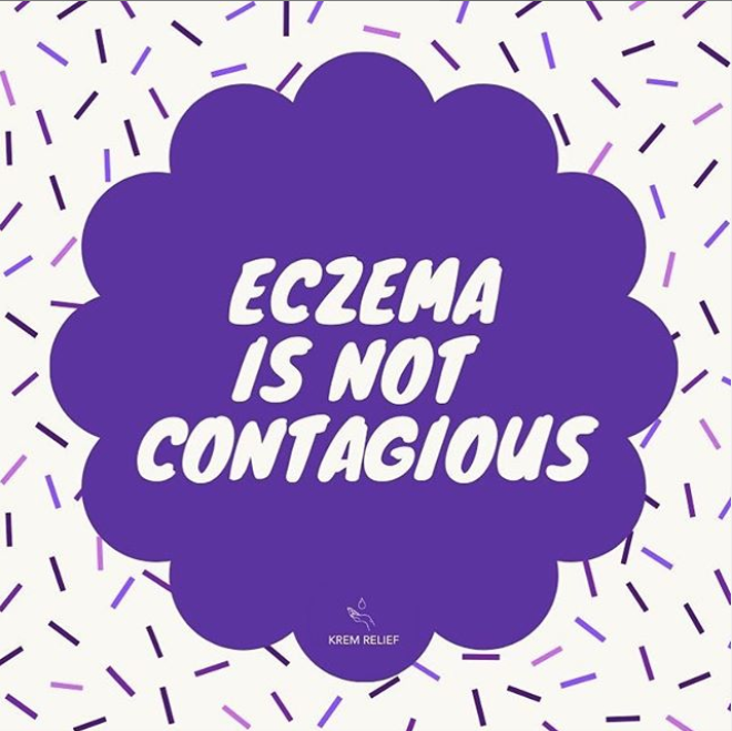 infographic saying eczema is not contagious