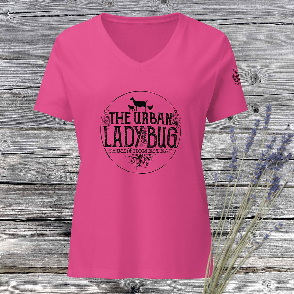 Thumbnail: The Urban Ladybug Farm & Homestead Women’s Bella Canvas V-Neck Tee