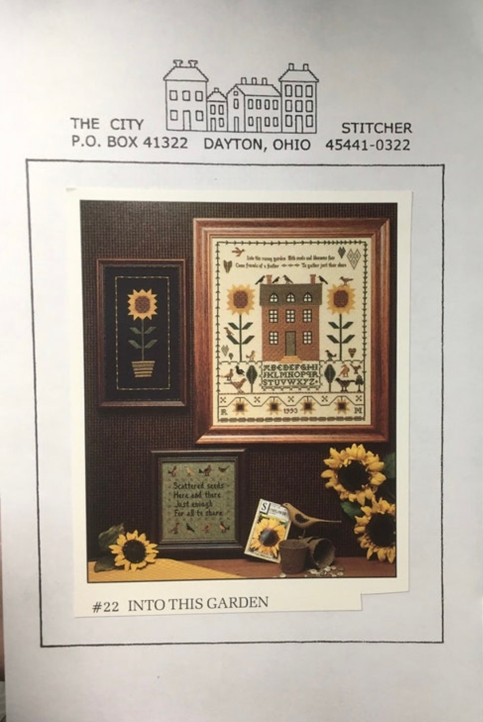 Thumbnail: Into This Garden cross stitch chart by The City Stitcher Janet Miller