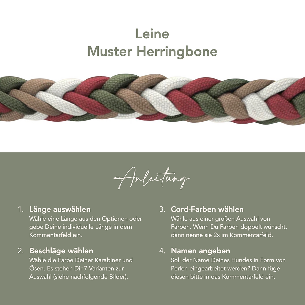 Miniaturbild: Leine Herringbone konfigurieren – eckig – 1 cm dick