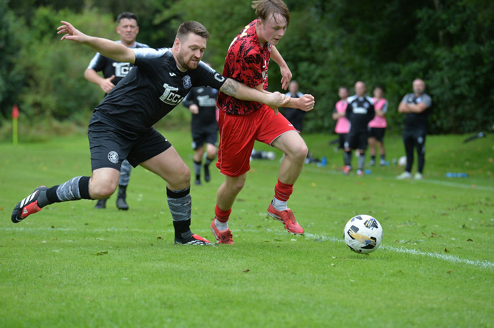 Rhys Millar gets away from Robert Jenner